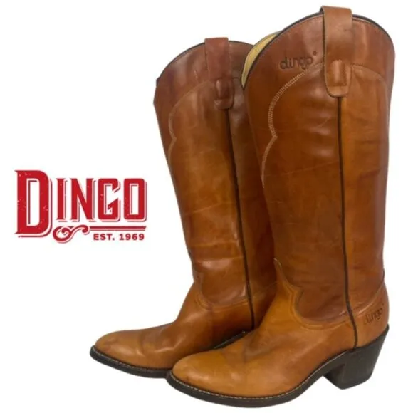 Dingo Leather Western Coastal Cowgirl Cowboy Boots - 5 1/2C