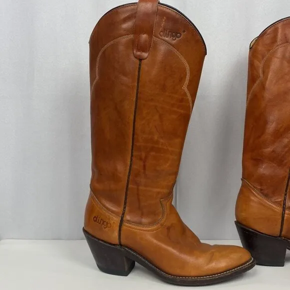 Dingo Leather Western Coastal Cowgirl Cowboy Boots - 5 1/2C