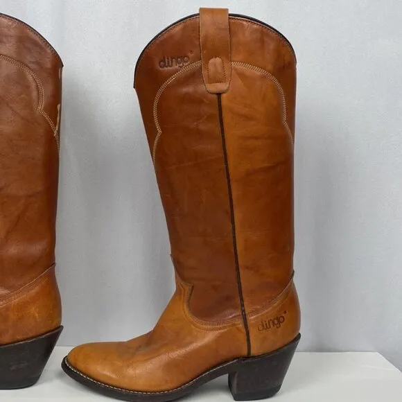 Dingo Leather Western Coastal Cowgirl Cowboy Boots - 5 1/2C