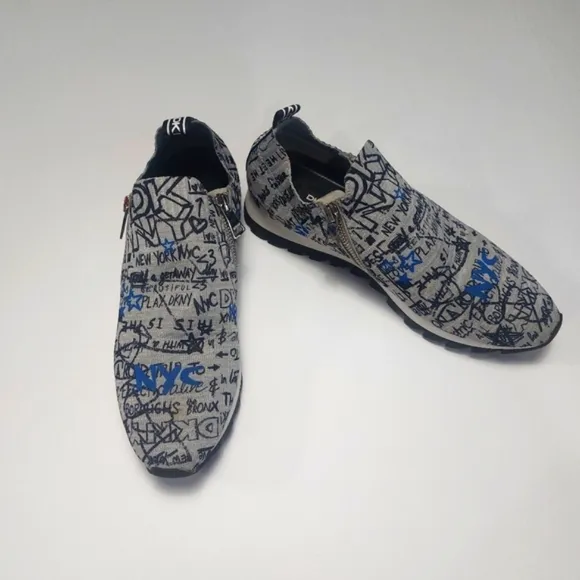 DKNY Stylish Gray and Blue Men's Shoes