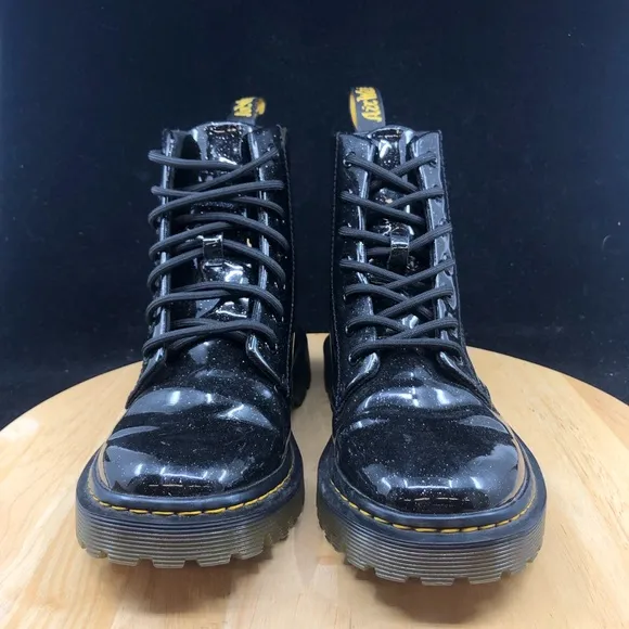 Doc Dr Martens Womens Size 7 US Luana Black Leather Eye Combat Boots