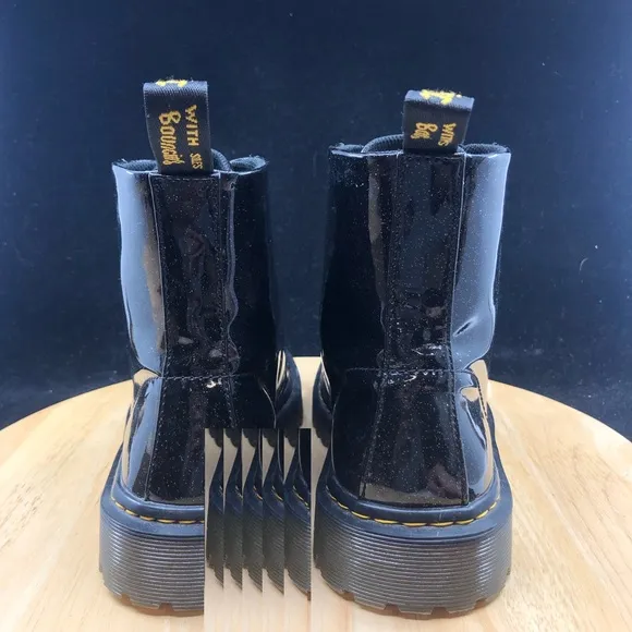 Doc Dr Martens Womens Size 7 US Luana Black Leather Eye Combat Boots