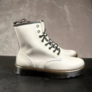 Doc Marten Zavala Boots Men's 8 White Black Punk Rock Boots