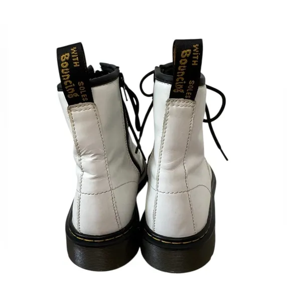 Doc Martens 1460 Smooth Leather Lace Up Boots White  6