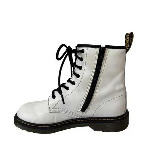 Doc Martens 1460 Smooth Leather Lace Up Boots White  6