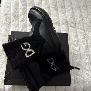 Dolce &amp; Gabbana Black Winter Rain Boots Sleek Durable Design