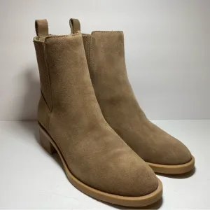 Dolce Vita Farlin Chelsea Leather Suede Taupe Bootie Boots Women’s Shoes Sz  9.5