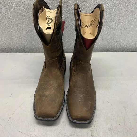 Double H Men’s Zane Waterproof Western Work Boots – Brown – Size 10 EE –