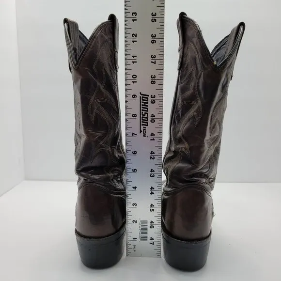 Double H Ranchwell Men's Dark Brown Cowboy Boots DH1554 US Size 7.5D