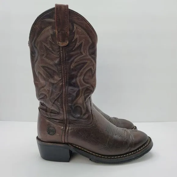 Double H Ranchwell Men's Dark Brown Cowboy Boots DH1554 US Size 7.5D