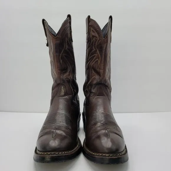 Double H Ranchwell Men's Dark Brown Cowboy Boots DH1554 US Size 7.5D