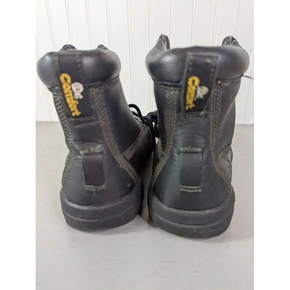 Dr. Comfort Work Boots Men's Protector Black‎ Steel Toe Combat Work Size 12XW