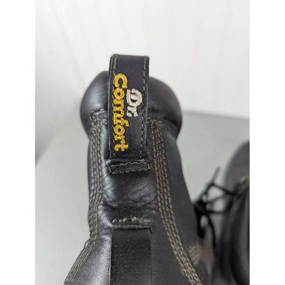 Dr. Comfort Work Boots Men's Protector Black‎ Steel Toe Combat Work Size 12XW