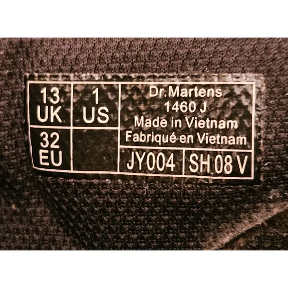 Dr. Doc Martens Brown Leather Boots Junior Size US 1 EU 32 UK 13 1460 J
