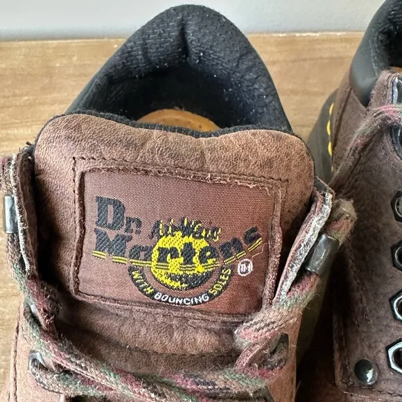 Dr Doc Martens Shoes Casual Oxford8052 Brown Leather Comfort Lace Up Kids Sz 6