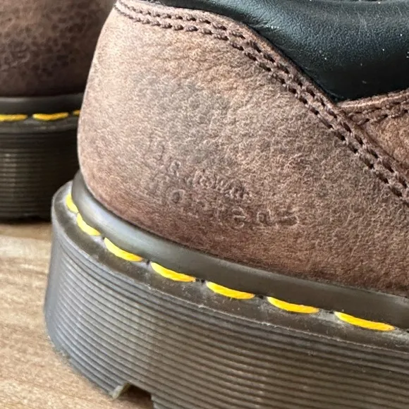 Dr Doc Martens Shoes Casual Oxford8052 Brown Leather Comfort Lace Up Kids Sz 6