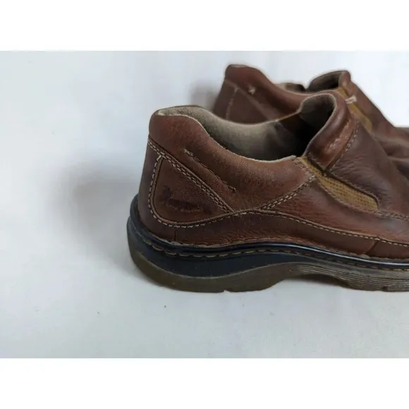 Dr Doc Martens Slip on Loafers Shoes Brown Mens Size 8 Ladies 9 Vintage 90s
