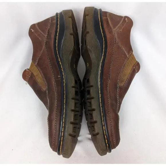 Dr Doc Martens Slip on Loafers Shoes Brown Mens Size 8 Ladies 9 Vintage 90s