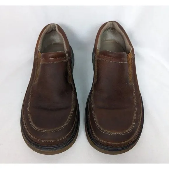 Dr Doc Martens Slip on Loafers Shoes Brown Mens Size 8 Ladies 9 Vintage 90s