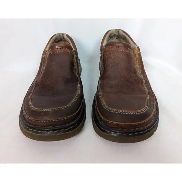 Dr Doc Martens Slip on Loafers Shoes Brown Mens Size 8 Ladies 9 Vintage 90s
