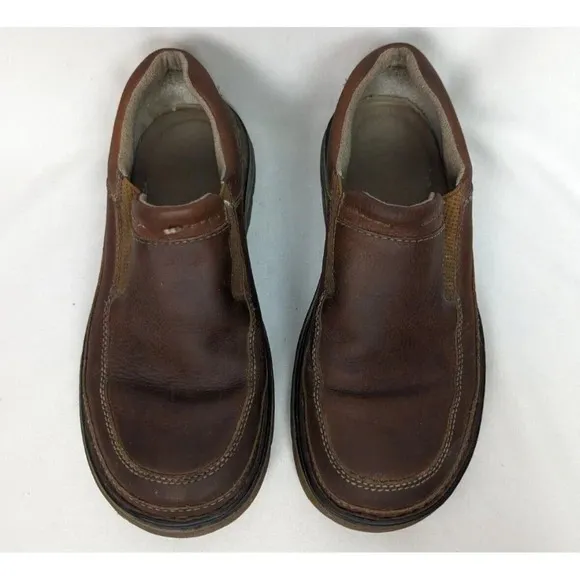 Dr Doc Martens Slip on Loafers Shoes Brown Mens Size 8 Ladies 9 Vintage 90s