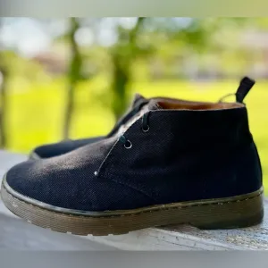DR. DOC MARTENS US 11 Men’s Mayport Chukka Boots Black Canvas Twill GREAT SHAPE
