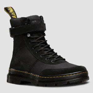 Dr Marten Black Suede Combs Tech Water Resistant Collar Strap Boots NWOT Size 8
