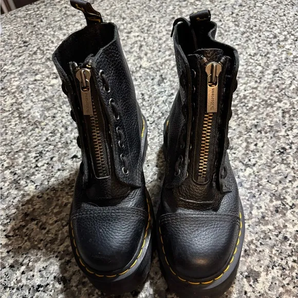 Dr. Marten Sinclair Milled Nappa Platform Boots