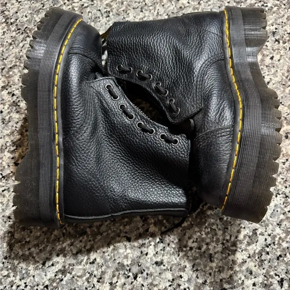 Dr. Marten Sinclair Milled Nappa Platform Boots