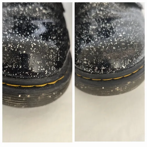 DR. MARTENS '1460' BOOTS COMBAT COSMIC GLITTER BLACK SILVER UNISEX (5W 4M)