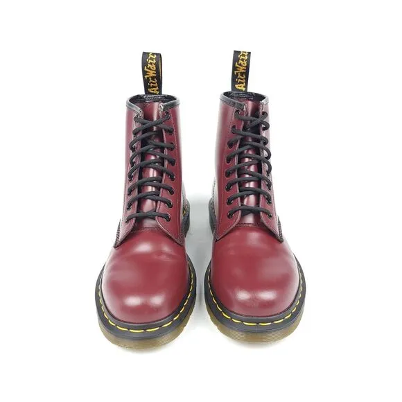 Dr. Martens 1460 Cherry Red Smooth Leather Lace Up Boots Women 8 90s Grunge Punk