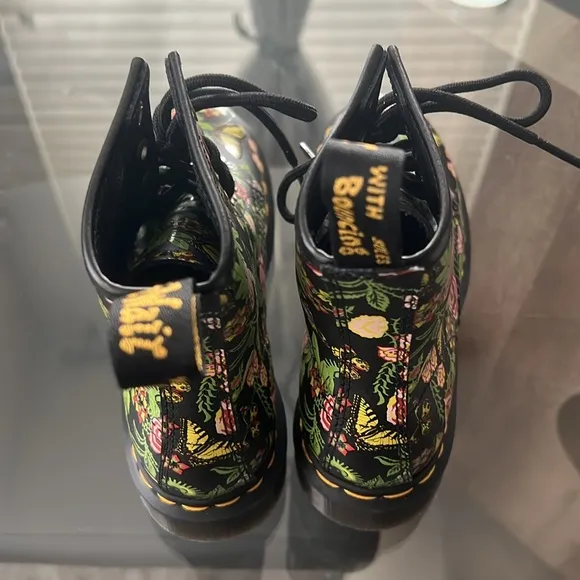 Dr Martens 1460 Floral Bloom Leather Lace-Up Boots, NEW, Size US 5 | EU 36