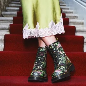 Dr Martens 1460 Floral Bloom Leather Lace-Up Boots, NEW, Size US 5 | EU 36
