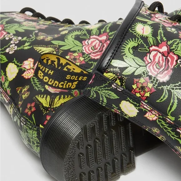 Dr Martens 1460 Floral Bloom Leather Lace-Up Boots, NEW, Size US 5 | EU 36