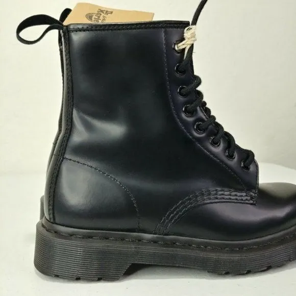 Dr Martens 1460 Mono Smooth Leather Lace Up Boots Women's Size 6