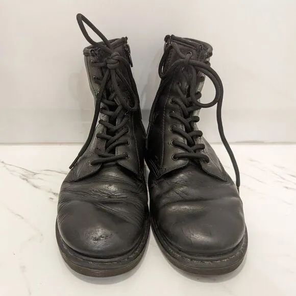 Dr. Martens 1460 Originals Black Leather Lace-Up Combat Boots Men's Size 7