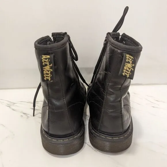 Dr. Martens 1460 Originals Black Leather Lace-Up Combat Boots Men's Size 7