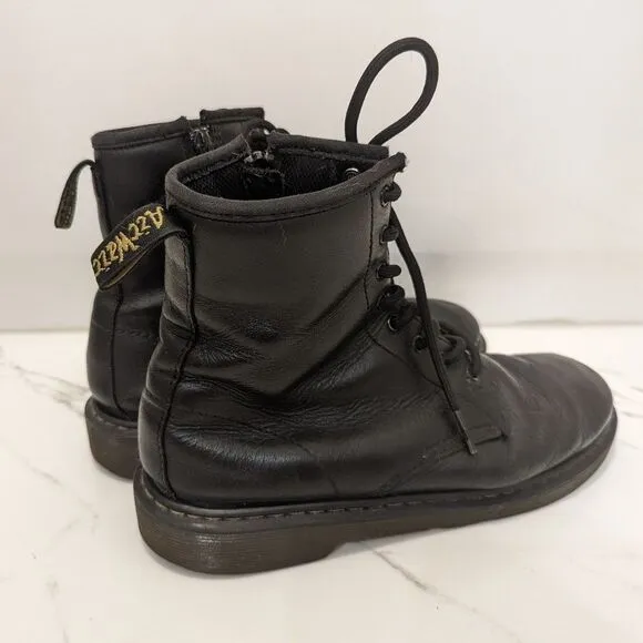 Dr. Martens 1460 Originals Black Leather Lace-Up Combat Boots Men's Size 7