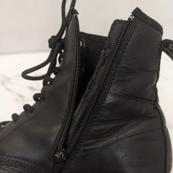 Dr. Martens 1460 Originals Black Leather Lace-Up Combat Boots Men's Size 7