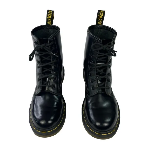 Dr. Martens 1460 Pascal Black Leather Ankle Boots Womens Size‎ 7