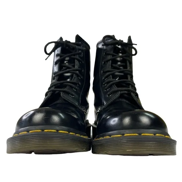 Dr. Martens 1460 Pascal Black Leather Ankle Boots Womens Size‎ 7