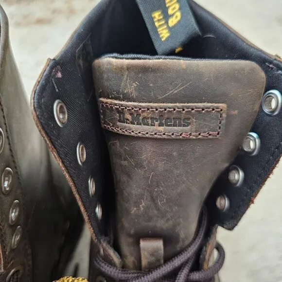 Dr. Martens 1460 Aztec Crazy Horse Combs Leather Boots Men Size 7 (Women 8) NEW