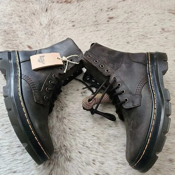 Dr. Martens 1460 Aztec Crazy Horse Combs Leather Boots Men Size 7 (Women 8) NEW