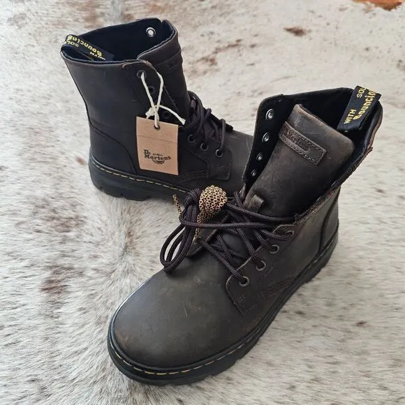 Dr. Martens 1460 Aztec Crazy Horse Combs Leather Boots Men Size 7 (Women 8) NEW