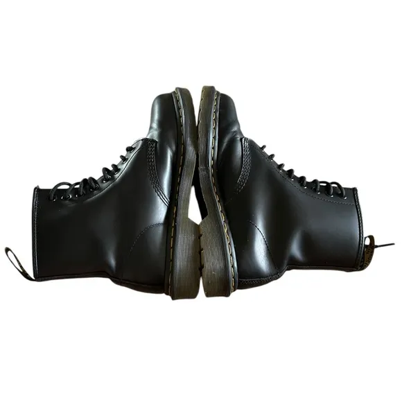Dr Martens Black 1460 Mono Smooth Leather Lace Up Boots 8