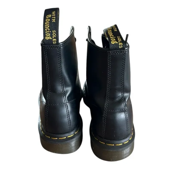 Dr Martens Black 1460 Mono Smooth Leather Lace Up Boots 8