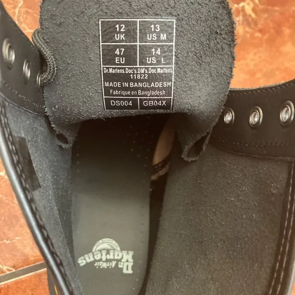 Dr. Martens Black Combat Boots with Durable Sole