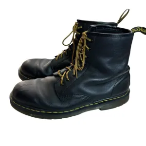 Dr. Martens Black Leather Combat Slip Resistant Safety Boots