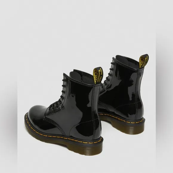 Dr. Martens Black Patent Leather Boots Size 7 - NWT