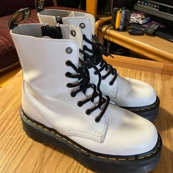 Dr. Martens Doc Martens White Jadon Platform Boots